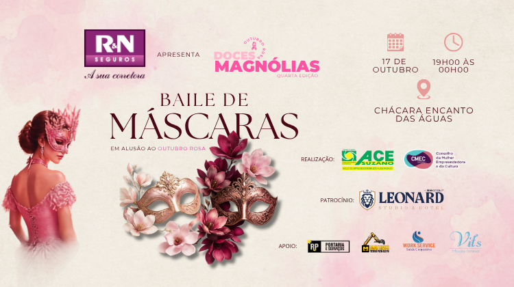 Notícia: ACE Suzano realiza Baile de Máscaras em alusão ao Outubro Rosa neste mês